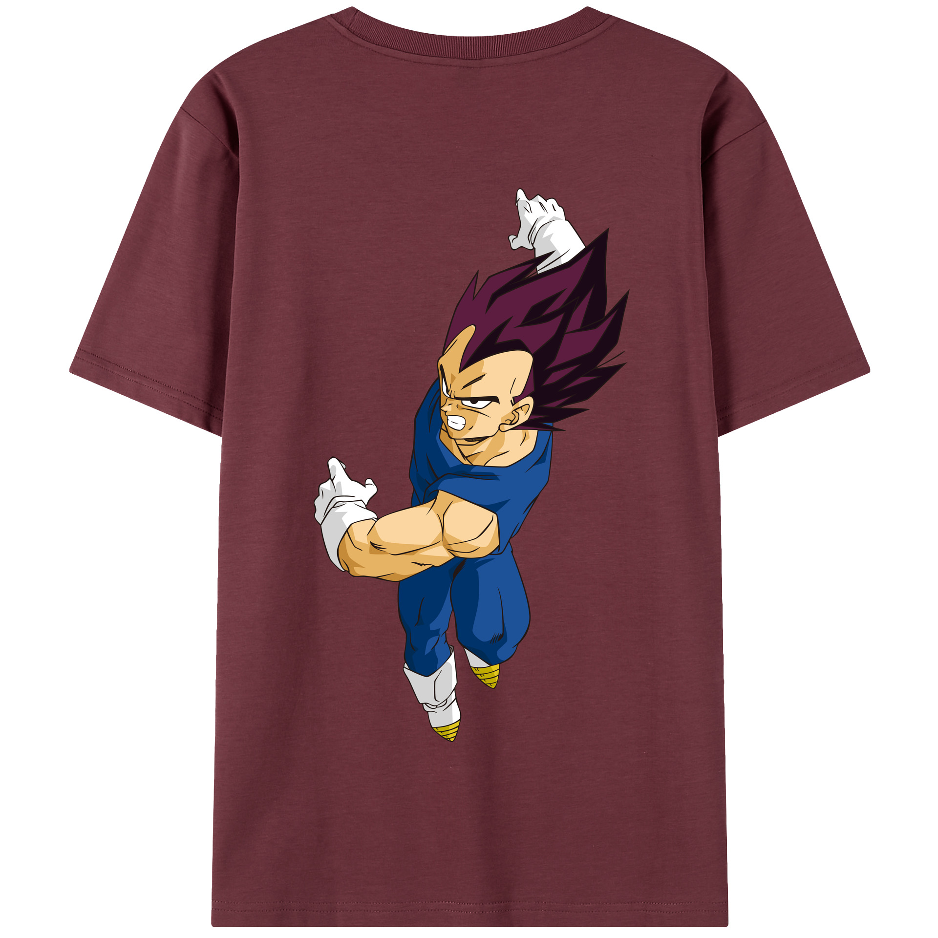 （画像用） ドラゴンボール ベジータ四世（Bejīta Yonsei）DRAGON BALL Vegeta IV 綿100％半袖Tシャツ（背面プリント）